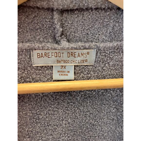 Barefoot Dreams Bamboo Chic Lite Calypso Vest Chambray Blue Open Front 2X Cozy - Picture 4 of 5